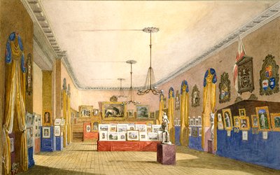ओल्ड टाउन हॉल, ऑक्सफोर्ड, 1854 में एक प्रदर्शनी द्वारा जॉर्ज पाइन
