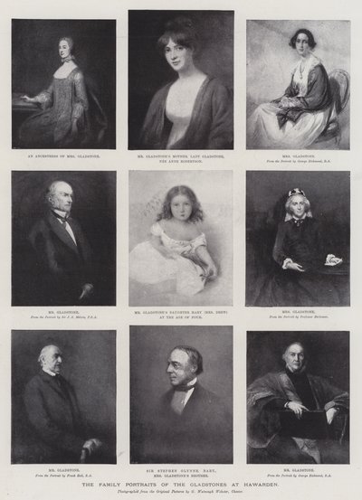 ग्लेडस्टोन के फैमिली पोर्ट्रेट्स हॉवर्डन में द्वारा George Richmond