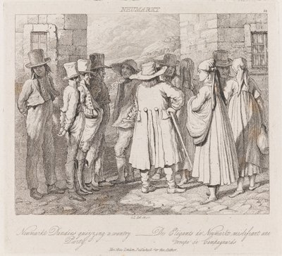 डंडीज़, न्यूममार्केट, c.1821 (नक़्क़ाशी) द्वारा जॉर्ज रॉबर्ट लुईस