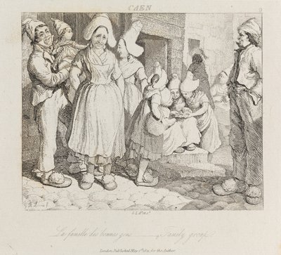 परिवार समूह, केन, c.1821 (नक़्क़ाशी) द्वारा जॉर्ज रॉबर्ट लुईस