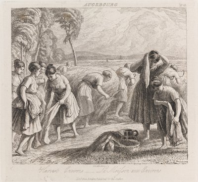 हार्वेस्ट, ऑग्सबर्ग, c.1821 (नक़्क़ाशी) द्वारा जॉर्ज रॉबर्ट लुईस