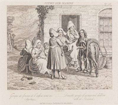 Itinerant, विट्री सुर मार्ने, c.1821 (नक़्क़ाशी) द्वारा जॉर्ज रॉबर्ट लुईस