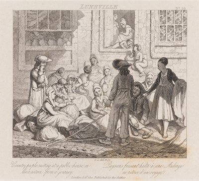 किसानों को आराम, Luneville, c.1821 (नक़्क़ाशी) द्वारा जॉर्ज रॉबर्ट लुईस