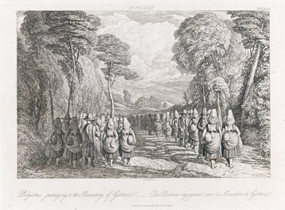 सेंट पॉल्टेन - तीर्थयात्री, c.1821 (नक़्क़ाशी) द्वारा जॉर्ज रॉबर्ट लुईस