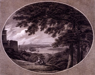 लंदन के शहरों का एक दक्षिणी दृश्य और डेनमार्क हिल से वेस्टमिंस्टर, कैमबरवेल में द्वारा जॉर्ज रॉबिन्सन