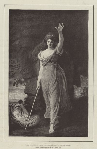 Circe के रूप में लेडी हैमिल्टन द्वारा जॉर्ज रोमनी