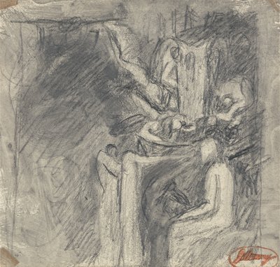 क्राइस्ट का प्रलोभन, c.1796 (ग्रेव पेपर पर ग्रेफाइट) द्वारा जॉर्ज रोमनी