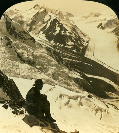 तस्मान और रूडोल्फ ग्लेशियर, दक्षिणी आल्प्स, न्यूजीलैंड, c1909। द्वारा जॉर्ज रोज़