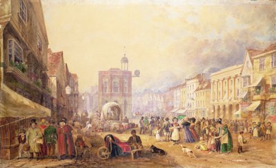 गेब्रियल हिल से मैडस्टोन हाई स्ट्रीट, 1829 द्वारा जॉर्ज शेफर्ड