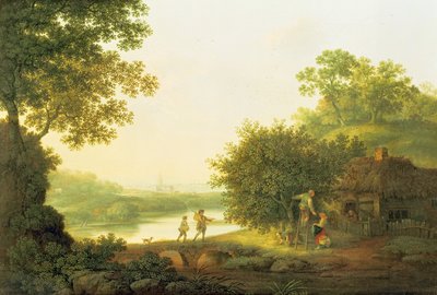Applepickers, Chichester के परे एक जंगली लैंडस्केप में एक कॉटेज द्वारा द्वारा जॉर्ज स्मिथ