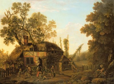 हॉप-पिकिंग, c.1760 द्वारा जॉर्ज स्मिथ