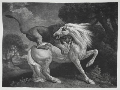 एक शेर द्वारा हमला किया गया घोड़ा, 1788। द्वारा जॉर्ज स्टब्स