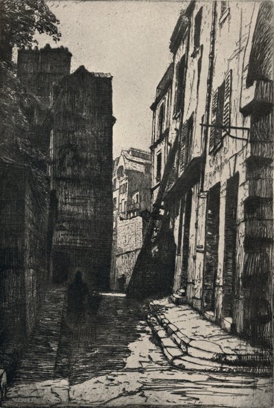 रुए डेस प्रेट्रेस-सेंट सेवेरिन, 1915। द्वारा जॉर्ज टी प्लोमैन