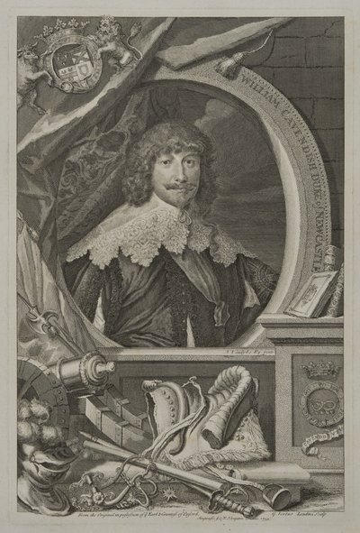 विलियम कैवेंडिश का पोर्ट्रेट, न्यूकैसल का पहला ड्यूक, 1739 द्वारा जॉर्ज वर्ट्यू