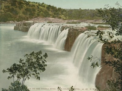 कोलेंसो, नेटाल के पास तुगेला नदी पर जलप्रपात, c.1900 (फोटोमेकेनिकल प्रिंट) द्वारा जॉर्ज वाशिंगटन विल्सन