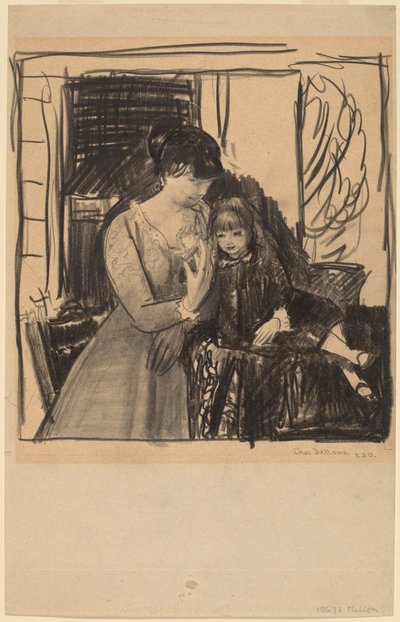 ऐनी और उसकी माँ, 1917। द्वारा जॉर्ज वेस्ले बेलोज़