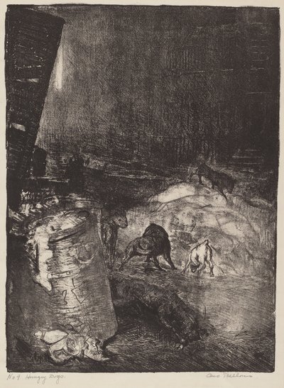 भूखे कुत्ते, दूसरा पत्थर, 1916। द्वारा जॉर्ज वेस्ले बेलोज़