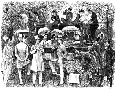 लॉर्ड्स क्रिकेट ग्राउंड ईटन बनाम हैरो, 1878 1891 की एक याद द्वारा जॉर्ज डू मौरियर