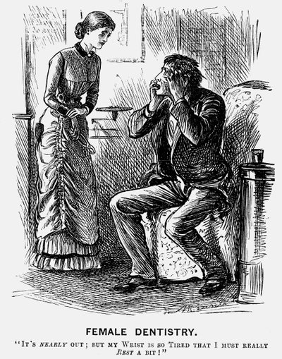 'फीमेल डेंटिस्ट्री', 1879 द्वारा जॉर्ज डू मौरियर