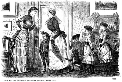 फ्रेंच बोलने के लिए इतना मुश्किल नहीं है, आखिरकार, 1882 1891। द्वारा जॉर्ज डू मौरियर