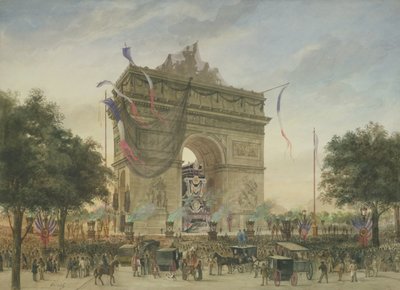 विक्टर ह्यूगो (1802-85) का अंतिम संस्कार 1885 द्वारा जॉर्जेस फ्रेंकोइस गियाउड