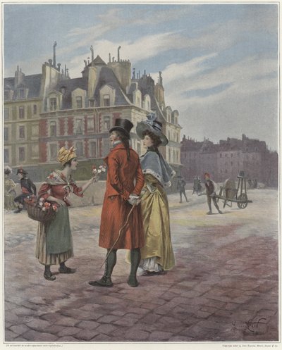 पोंट नेफ में फूल विक्रेता द्वारा Georges Jules Auguste Cain