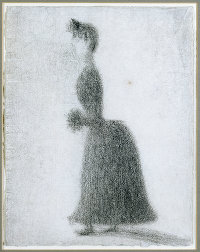 द वॉकर विथ ए मफ, c.1884 द्वारा जॉर्जेस पियरे सेरात