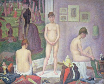 मॉडल, 1886-88 द्वारा Georges Seurat