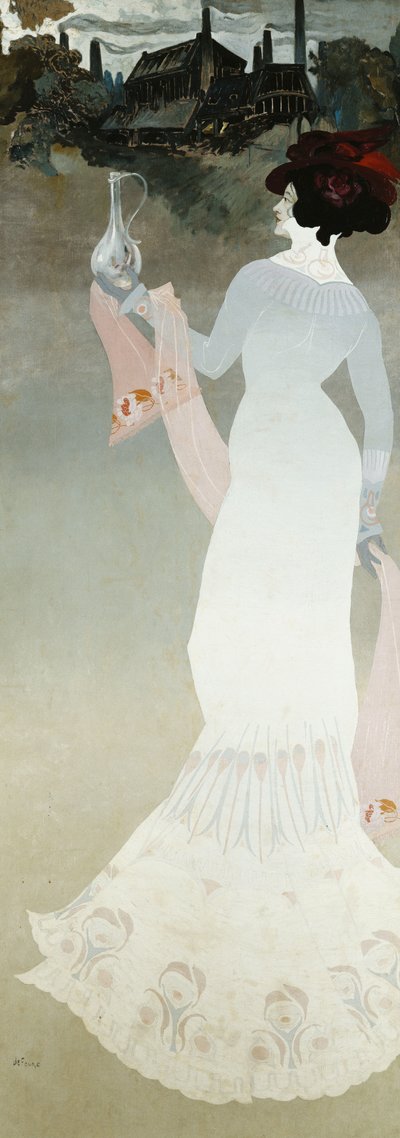 कांच की कला; ले वेरीरी, या एल&39;आर्ट वेर्रे, c.1900 (कैनवास पर तेल) द्वारा जार्ज डे फुरे
