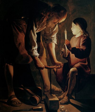 सेंट जोसेफ, बढ़ई द्वारा Georges de La Tour