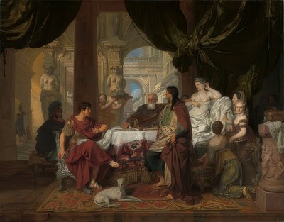 क्लियोपेट्रा का भोज। 1675-80 के आसपास द्वारा जेरार्ड डी लैरेसी