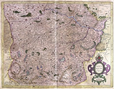 बवेरिया, जर्मनी (उत्कीर्णन) द्वारा जेरार्डस मर्केटर