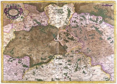 जर्मनी, चेकोस्लोवाकिया और पोलैंड (उत्कीर्णन) द्वारा जेरार्डस मर्केटर
