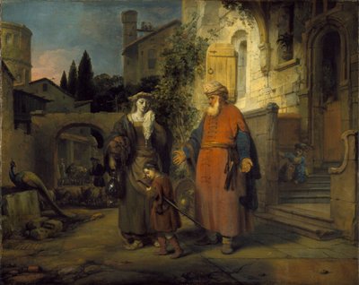 हग और इश्माएल का निष्कासन, 1666 द्वारा गेरब्रांड वैन डेन ईकेहोउट