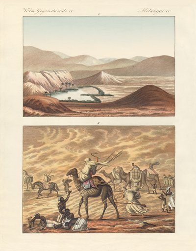 सहारा के बारे में (रंगीन उत्कीर्णन) द्वारा जर्मन स्कूल