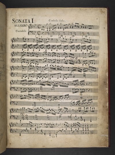 MS 41631 f.2r सोनाटा I, संगीत स्कोर, #39;थ्री सोनाटास फॉर द पियानो फॉर द मोस्ट रेवरेंड आर्कबिशप एंड इलेक्टर ऑफ कोलोन मैक्सिमिलियन फ्रेडरिक...#39; से, लुडविग वान बीथोवेन द्वारा द्वारा जर्मन स्कूल