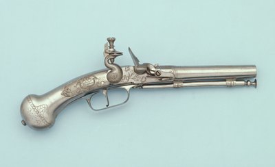 एक ऑल स्टील फ्लिंटलॉक पिस्टल, जन क्लोएटर ए ग्रीनवेनब्रिच, c.1660 द्वारा जर्मन स्कूल