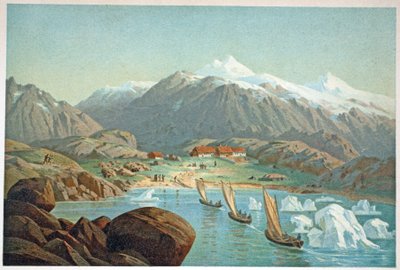 फ्रेडरिकस्टल में नावों का आगमन, पी। लंदन, 1874 द्वारा जर्मन स्कूल