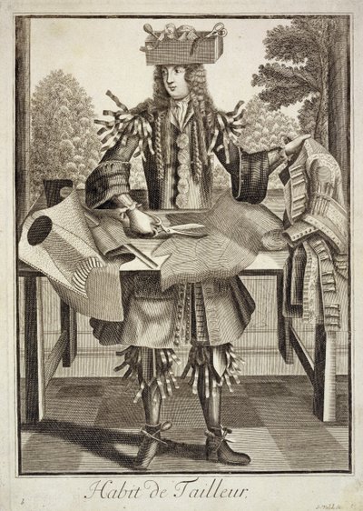 एक दर्जी, पब के लिए पोशाक। जेरार्ड वल्क (16512-1726) c.1690 द्वारा द्वारा जर्मन स्कूल
