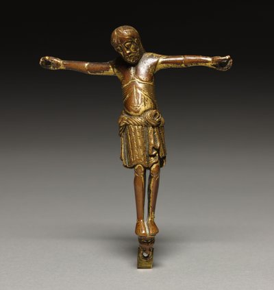 क्रूसीफाइड क्राइस्ट, c.1200 (गिल्ट ब्रॉन्ज) द्वारा जर्मन स्कूल
