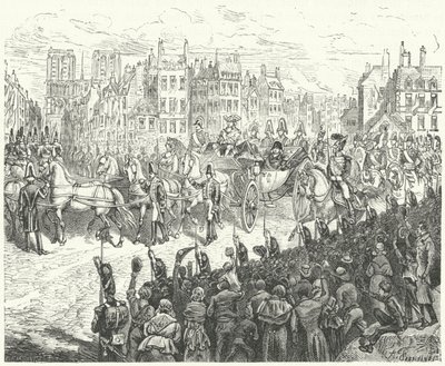 पेरिस में राजा लुइस XVIII की प्रविष्टि, 1814 द्वारा जर्मन स्कूल