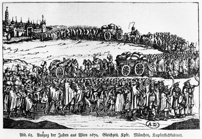 1670 में वियना से यहूदियों का निष्कासन द्वारा जर्मन स्कूल