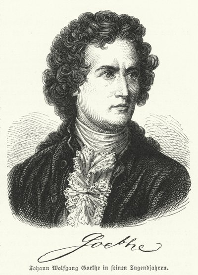 जर्मन लेखक जोहान वोल्फगैंग गोएथे (1749-1832) अपनी युवावस्था में द्वारा जर्मन स्कूल