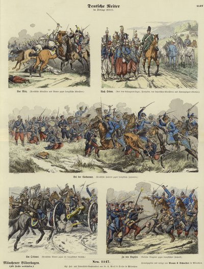 फ्रेंको-प्रशिया युद्ध, 1870-1871 की जर्मन घुड़सवार सेना द्वारा जर्मन स्कूल