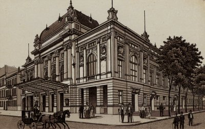 हैम्बर्ग: Deutsches Schauspielhaus, जर्मन थियेटर (लिथो) द्वारा जर्मन स्कूल
