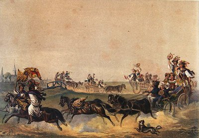 हंगेरियन वेडिंग बारात, c.1855 (कलर लिथो) द्वारा जर्मन स्कूल