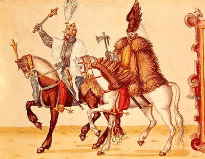 सोलहवीं शताब्दी के अंत में तुर्क दरबार में हंगेरियन रईस (कागज पर जल रंग) द्वारा जर्मन स्कूल