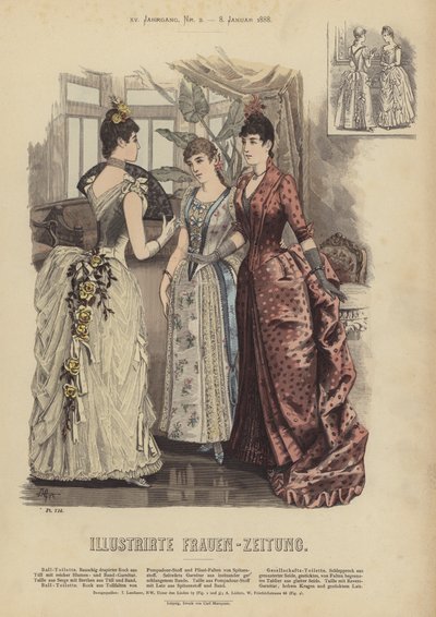 Illustrirte Frauen-Zeitung (रंग लिथो) के लिए चित्रण द्वारा जर्मन स्कूल