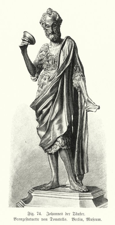 जॉन द बैपटिस्ट, डोनाटेलो द्वारा कांस्य प्रतिमा (उत्कीर्णन) द्वारा जर्मन स्कूल