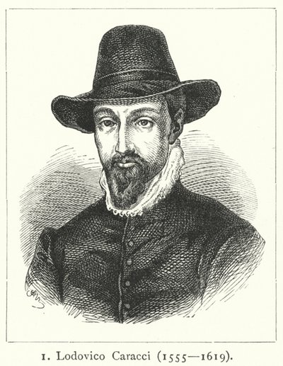 Lodovico Carracci, इतालवी बारोक कलाकार (उत्कीर्णन) द्वारा जर्मन स्कूल